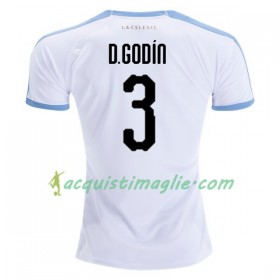 Divisa di Calcio Uruguay Diego Godin 3 Trasferta 2019 Copa América